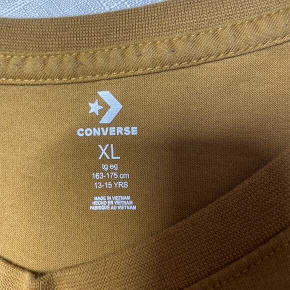 Chuck Taylor CONVERSE ALL STAR T-Shirt - Logo Mustard - Tee Size XL/13-15 Yrs - Picture 3 of 5